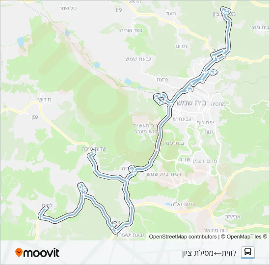 Автобус 31 - בהזמנה מראש: карта маршрута