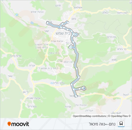 34 - בהזמנה מראש bus Line Map