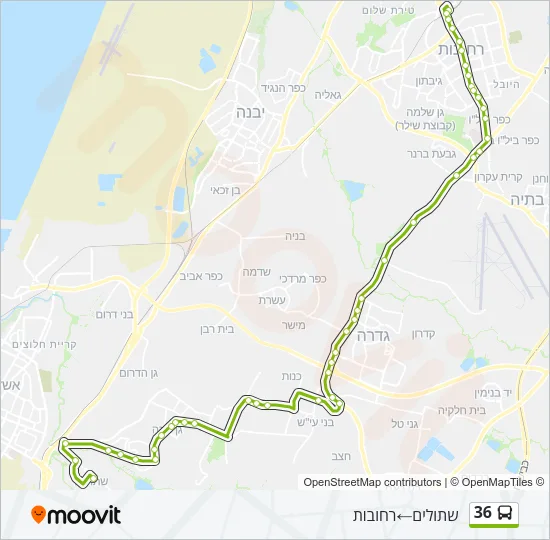 36 Bus Line Map