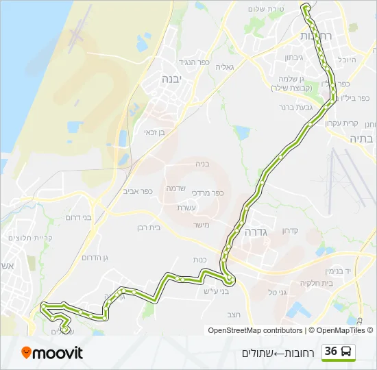 36 Bus Line Map