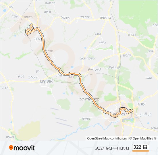 322 bus Line Map