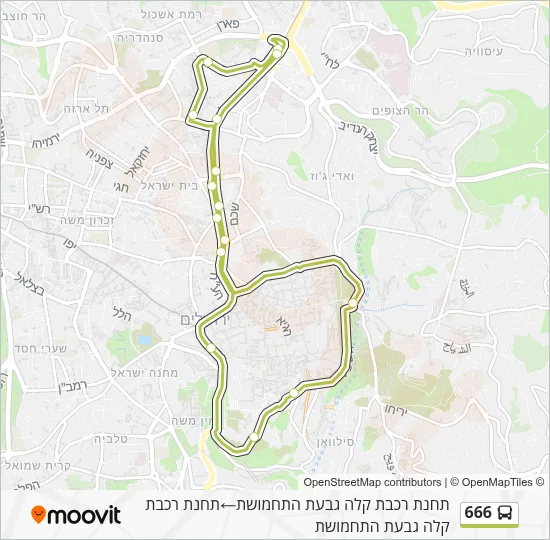 666 Bus Line Map