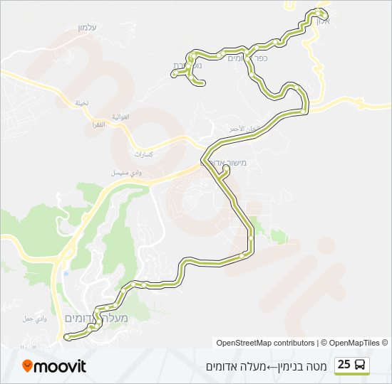 25 Bus Line Map