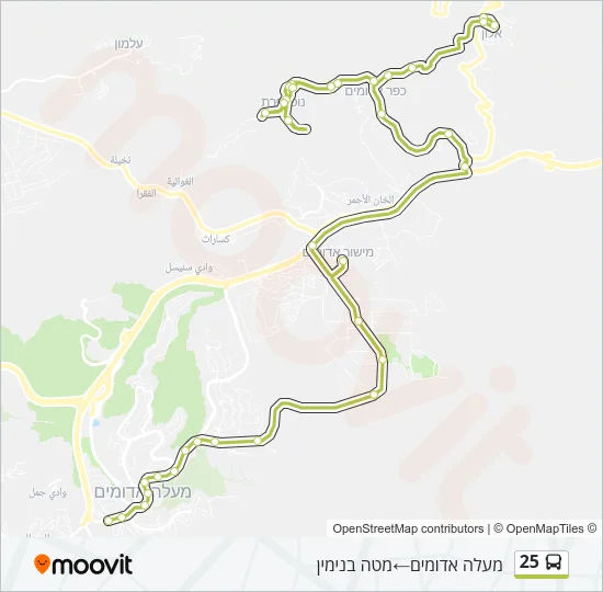 25 Bus Line Map