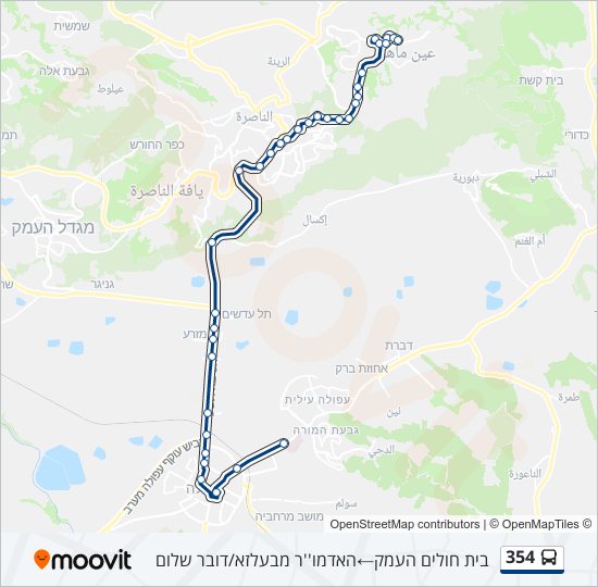 354 bus Line Map