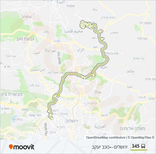 345 Bus Line Map