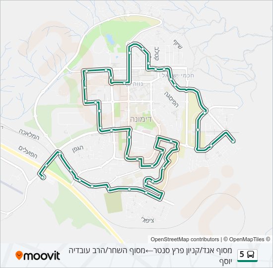 5 Bus Line Map