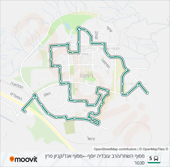 Автобус 5: карта маршрута