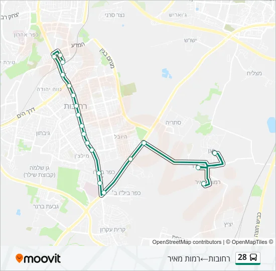 28 Bus Line Map