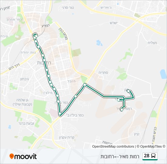 28 bus Line Map