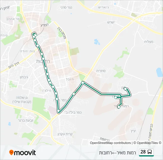 28 Bus Line Map