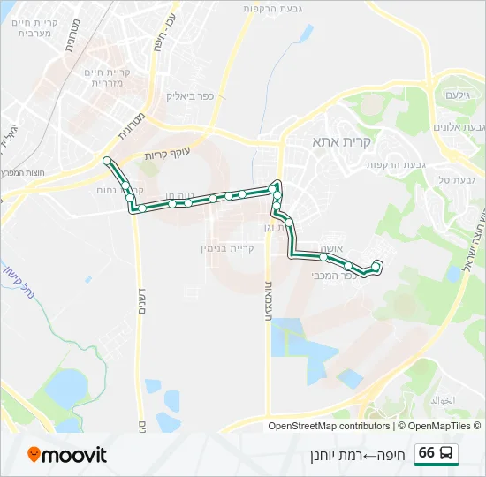 66 Bus Line Map