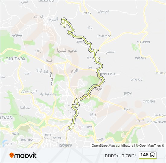 148 Bus Line Map