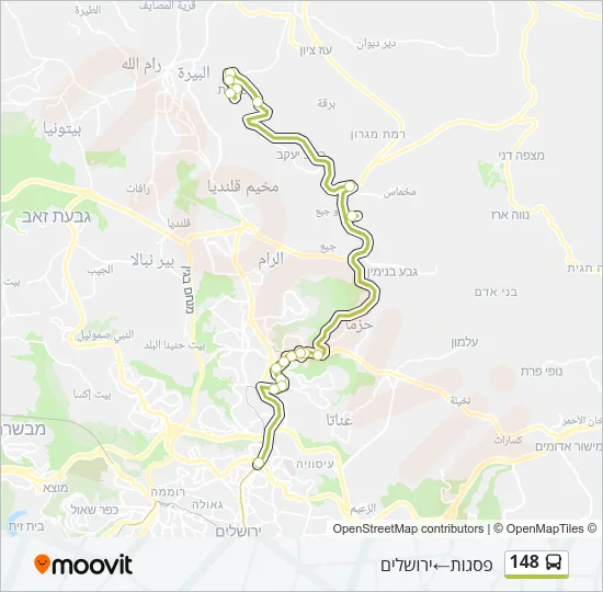 148 Bus Line Map