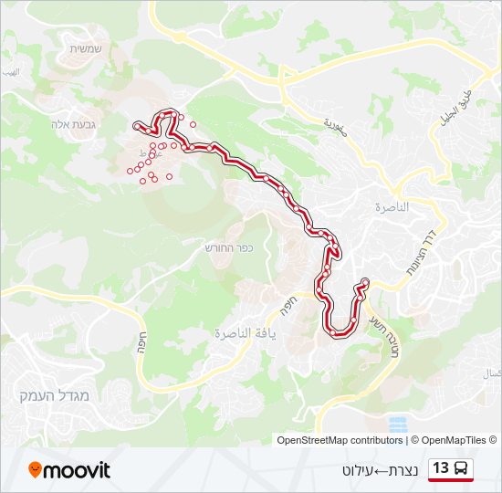13 Bus Line Map
