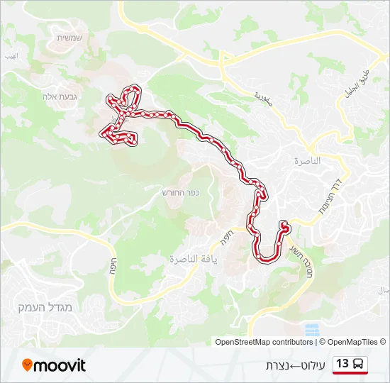 13 Bus Line Map