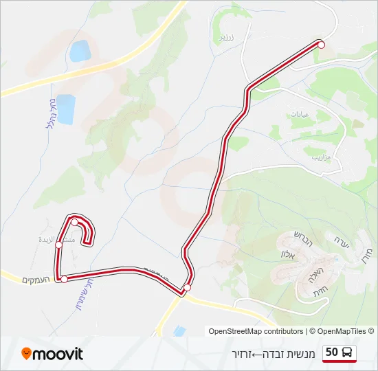 50 Bus Line Map