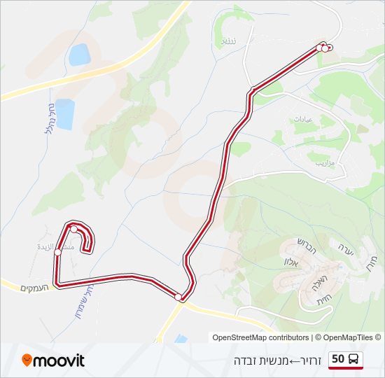 50 bus Line Map