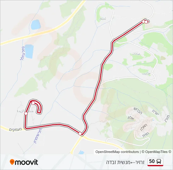 50 Bus Line Map