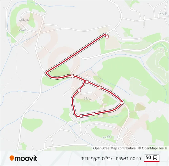 50 Bus Line Map