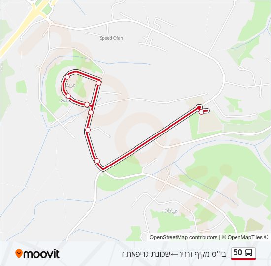 Автобус 50: карта маршрута