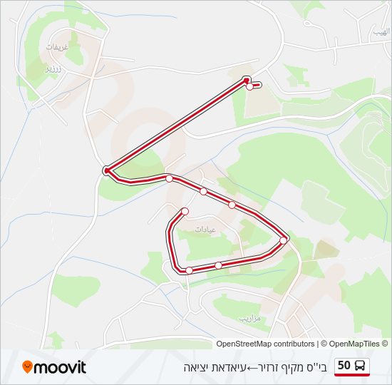 50 Bus Line Map