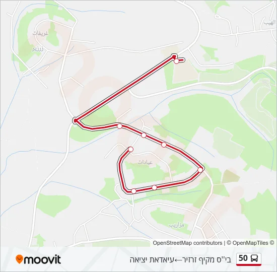 Автобус 50: карта маршрута