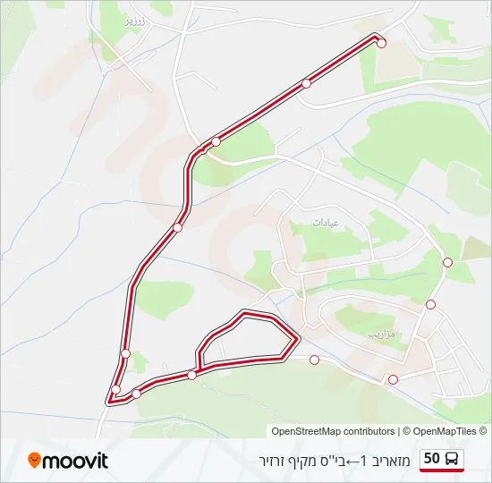 50 Bus Line Map