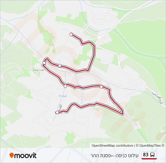 83 Bus Line Map