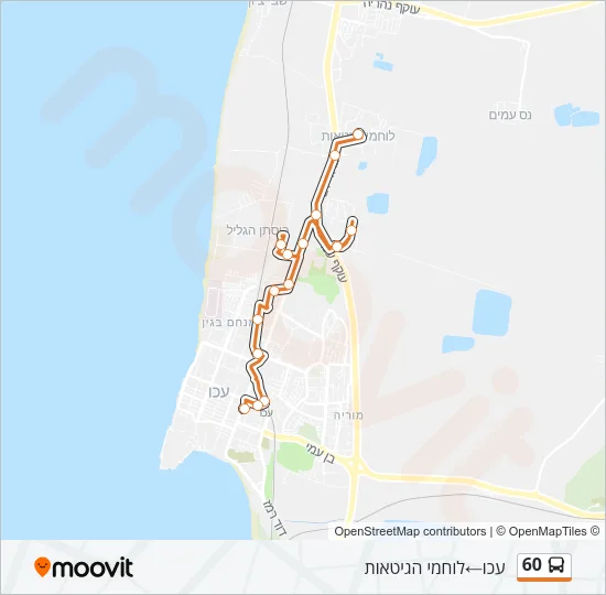 60 Bus Line Map