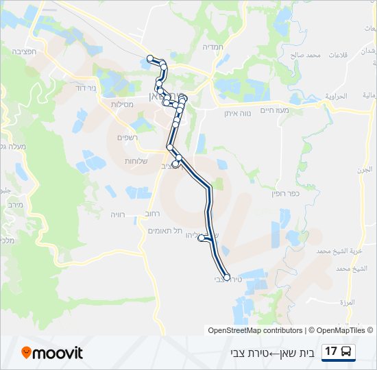 17 Bus Line Map