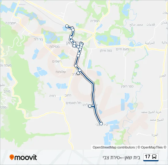 17 Bus Line Map