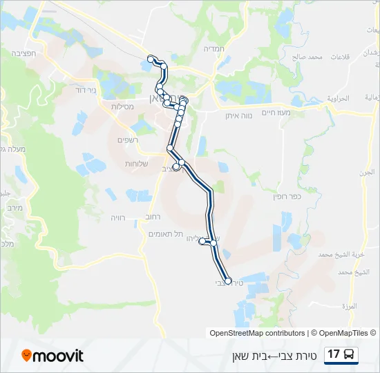 17 Bus Line Map