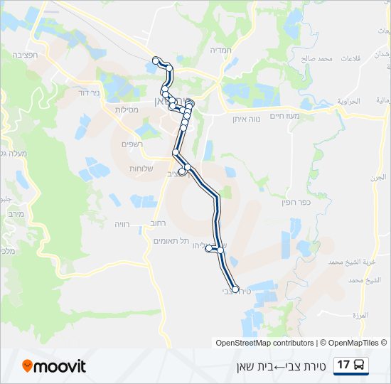 Автобус 17: карта маршрута