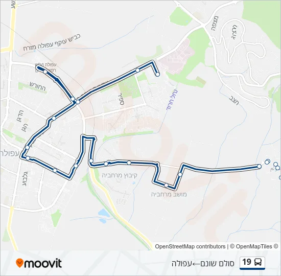19 Bus Line Map
