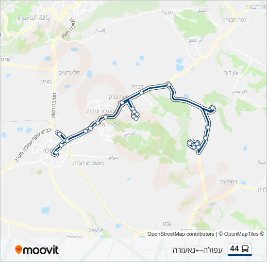 44 Bus Line Map