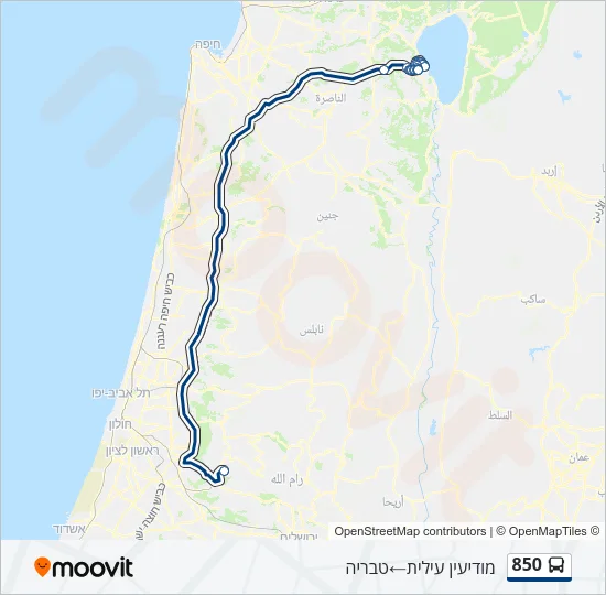 850 Bus Line Map