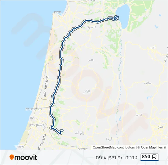 850 Bus Line Map