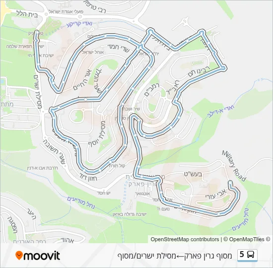 5 Bus Line Map