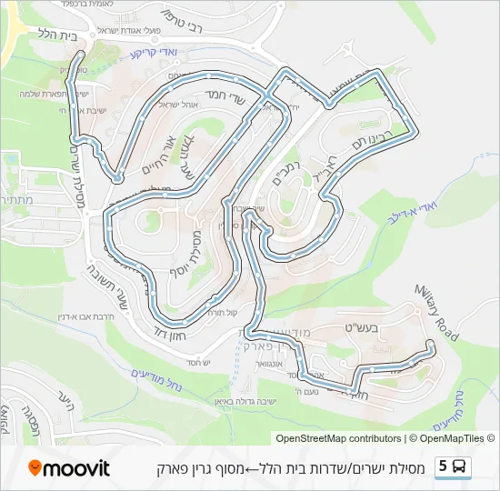 5 Bus Line Map