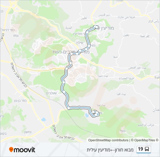 19 Bus Line Map