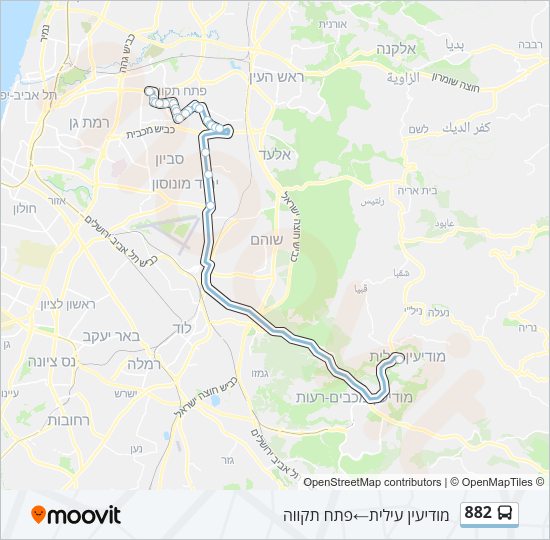 882 Bus Line Map