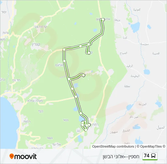 74 Bus Line Map