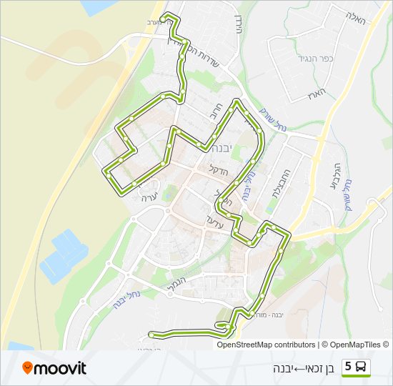 5 Bus Line Map