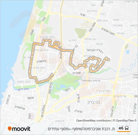 6א Bus Line Map