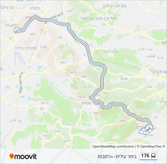 Автобус 176: карта маршрута