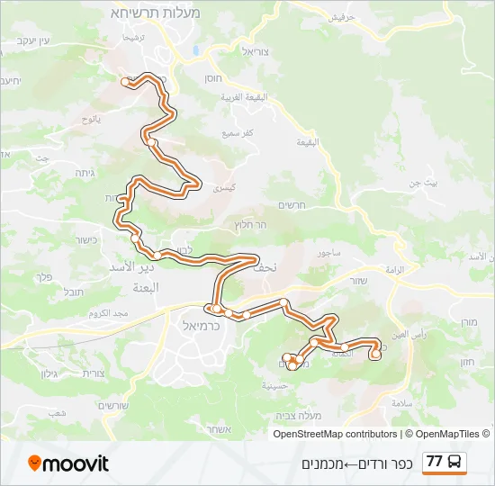 77 Bus Line Map
