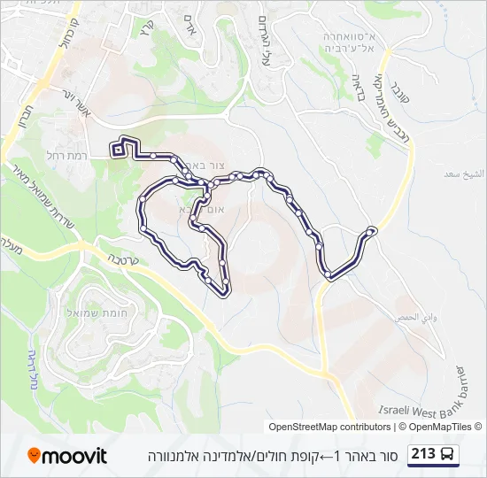 213 Bus Line Map