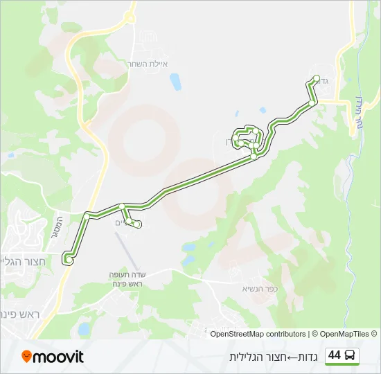 44 Bus Line Map