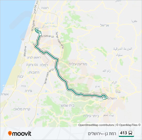 413 bus Line Map